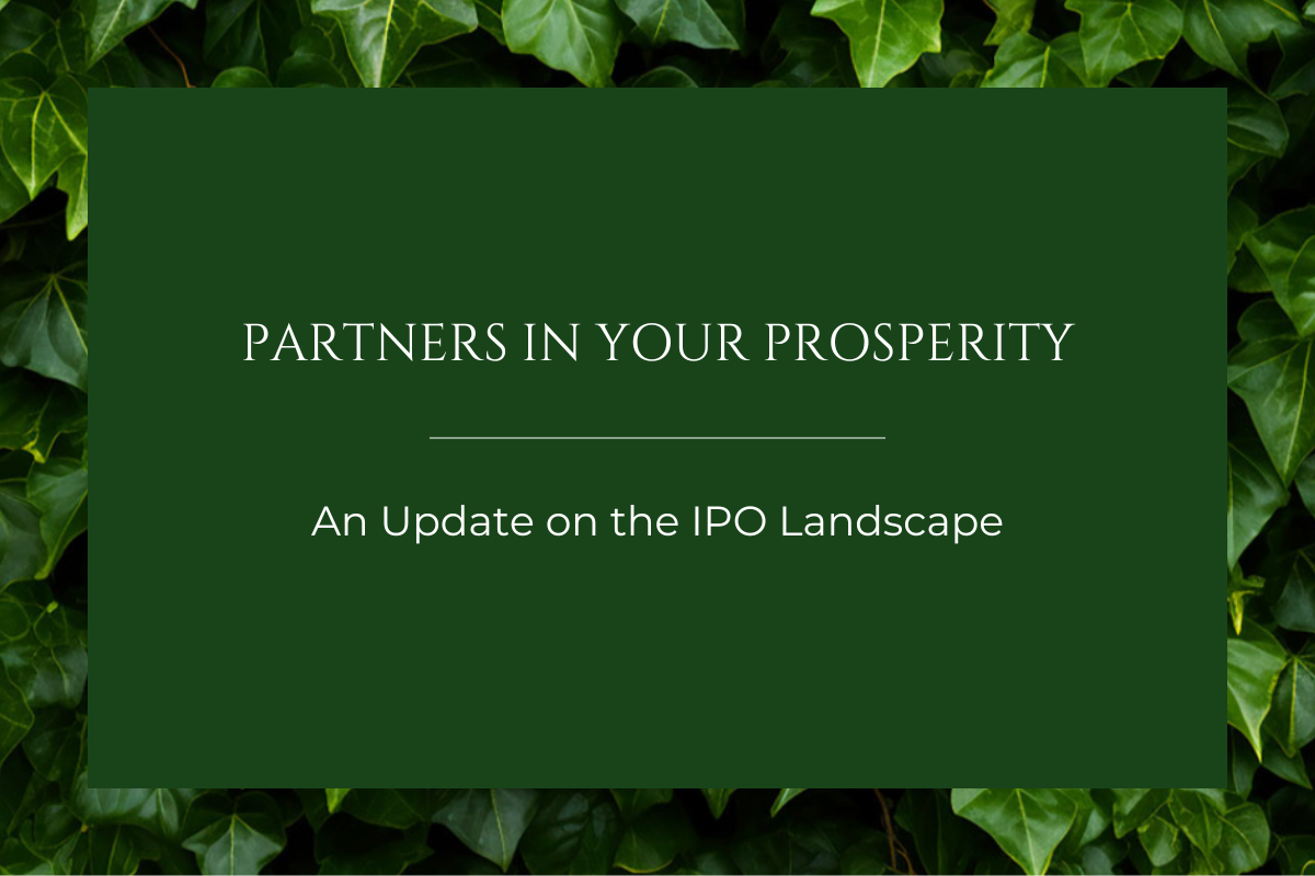 An Update on the IPO Landscape